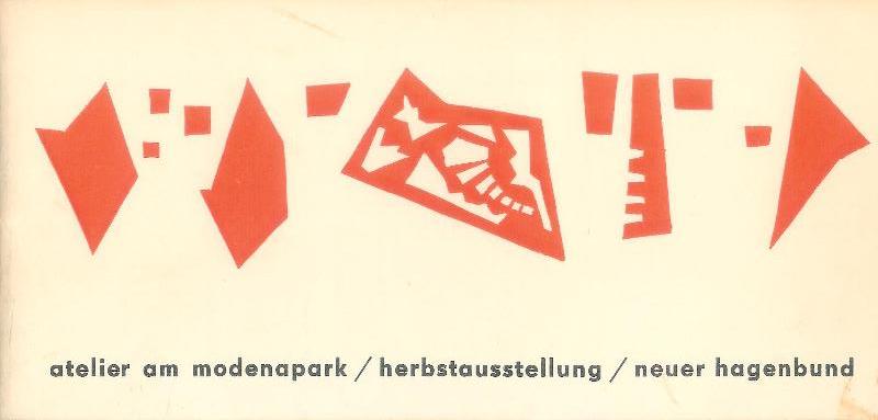 atelier am modenapark. herbstausstellung. neuer Hagenbund. 30. 10. - 30. 11. 1957.