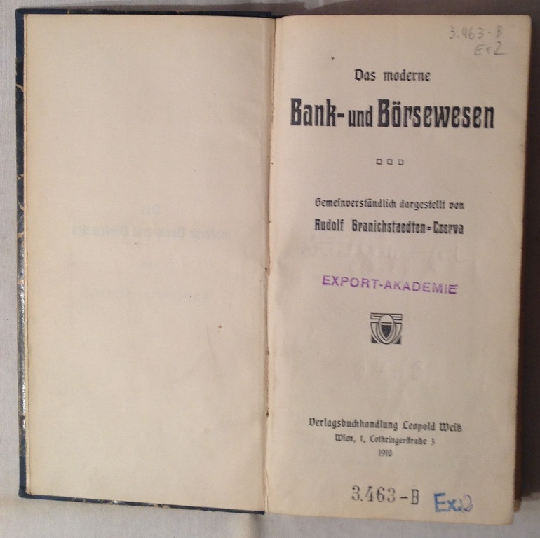 Das moderne Bank- und Börsewesen. Gemeinverständlich dargestellt.