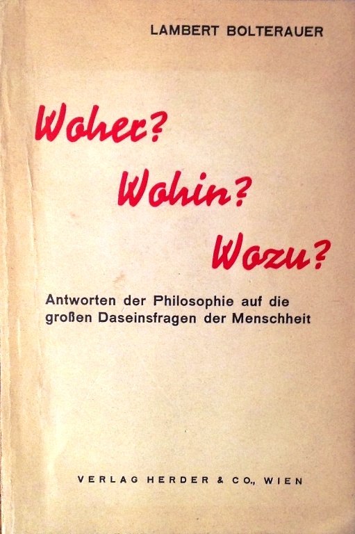 Woher? Wohin? Wozu? Antworten der Philosophie auf die großen Daseinsfragen der Menschheit.