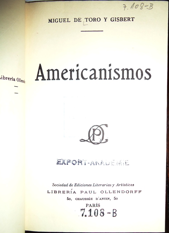 Americanismos.