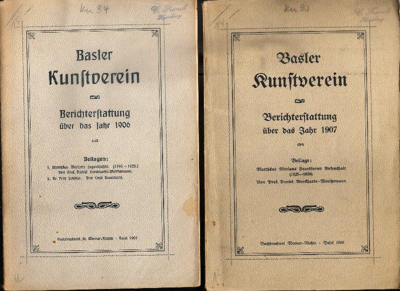 2 Bände - Bericherstattung über das Jahr 1906 und 1907.