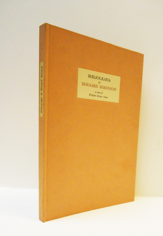 Bibliografia di Bernhard Berenson a cura di Willam Mostyn-Owen.