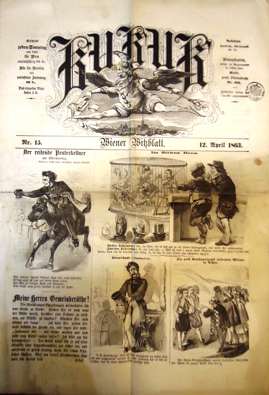 Kukuk. Wiener Witzblatt. Nr. 15 vom 12. April 1863.