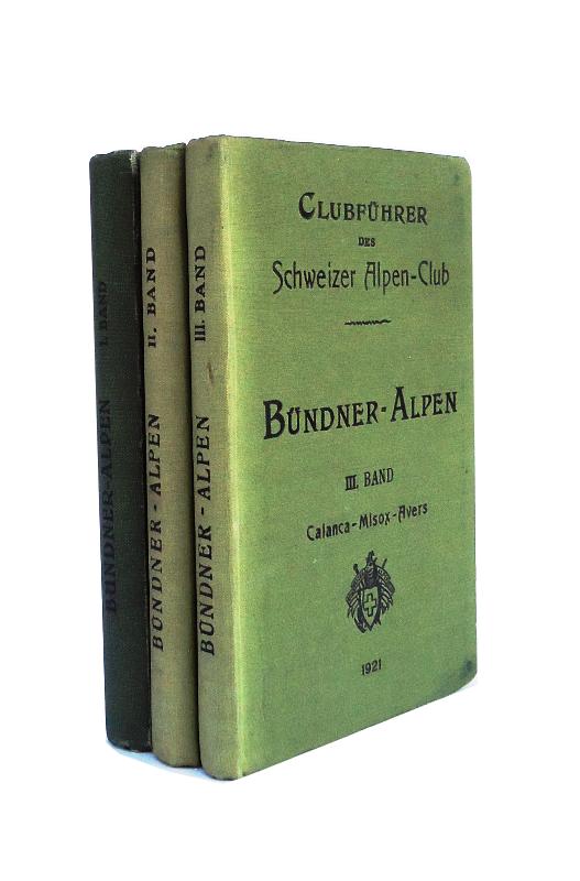 Clubführer durch die Bündner-Alpen. Band 1 bis 3. Herausgegeben vom Central-Comité des Schweizer Alpen-Club.