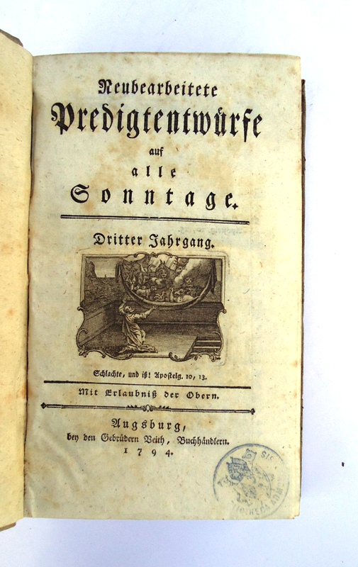 Neubearbeitete Predigtentwürfe auf alle Festtage. Dritter Jahrgang.